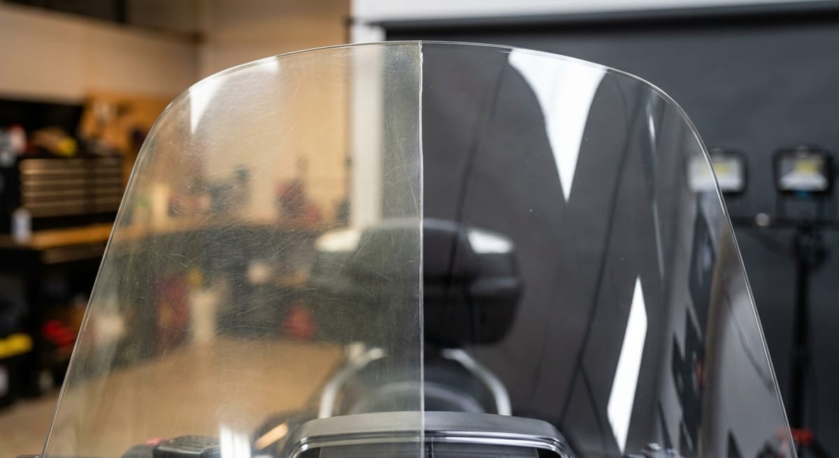 After — Motorcycle Screen — Acrylic Restoration
