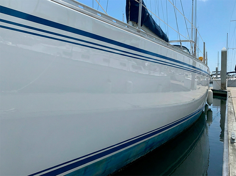 After — 45ft Sailboat — Gelcoat Restore