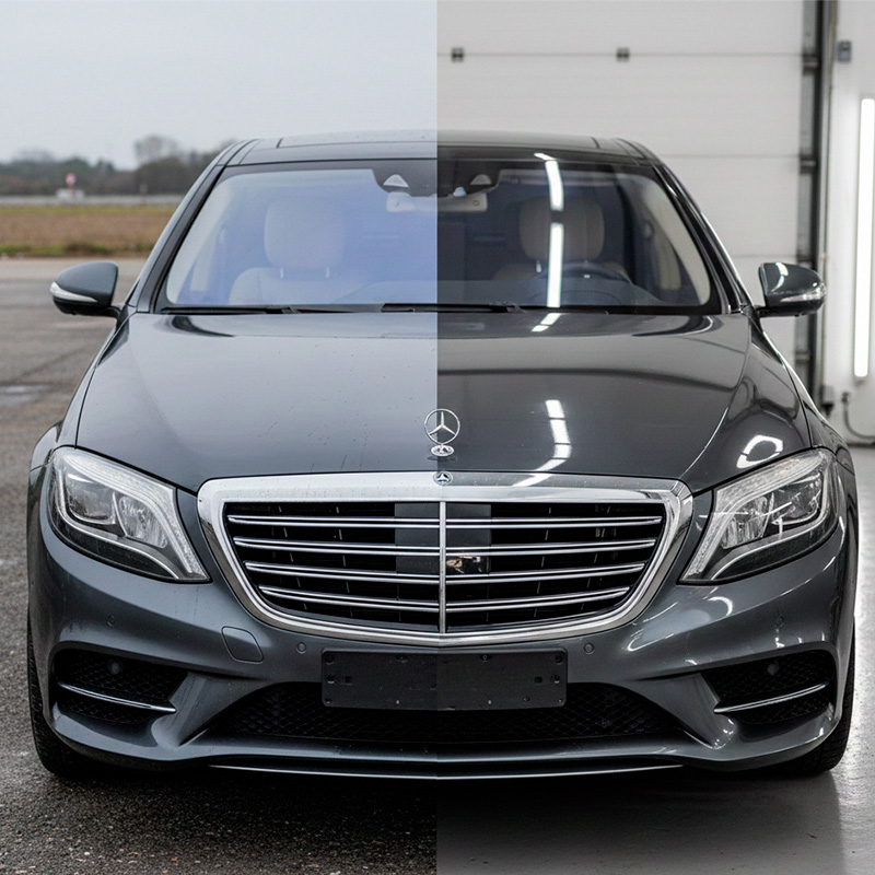 Car paint correction result